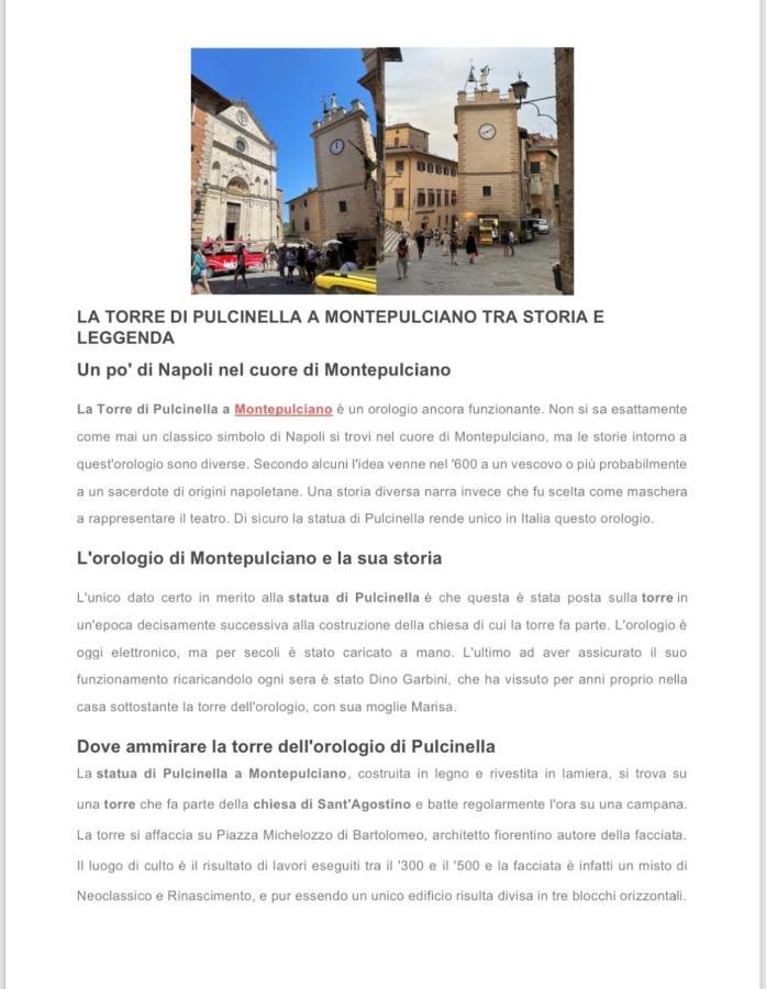 Pulcinella Appartamento Tipico Centro Storico Montepulciano Luaran gambar